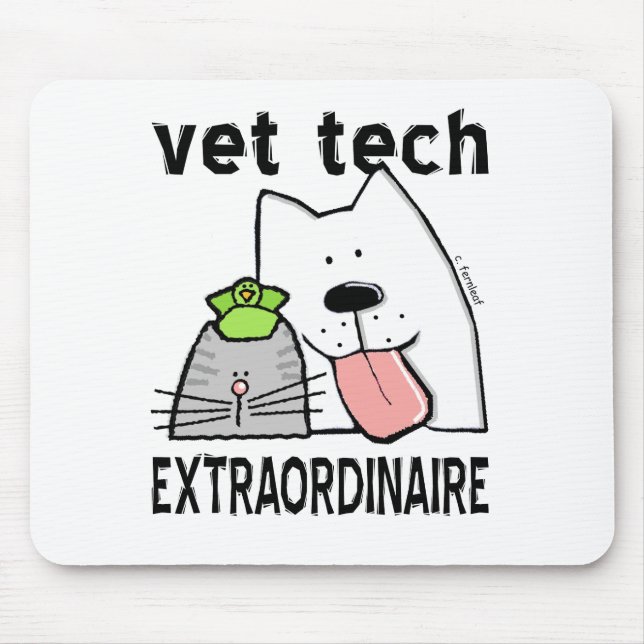 vet+tech vet+tech+geschenke vet+tech+gear Veterinä Mousepad (Vorne)