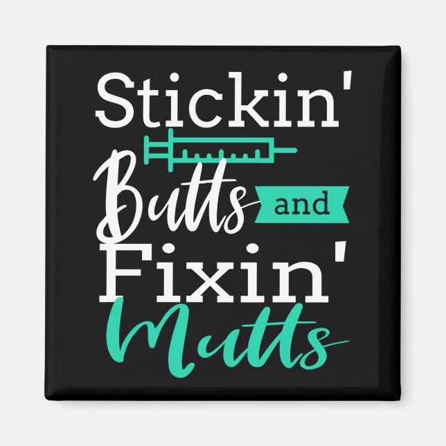 Vet Tech Veterinarian Veterinary Technician Funny Magnet (Vorne)