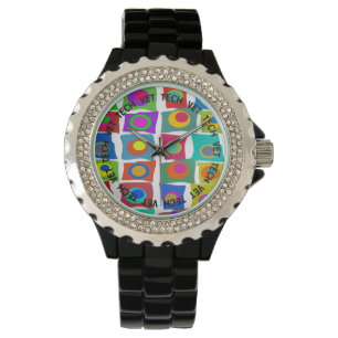 Vet Tech Watch Funky Abstract Design Armbanduhr