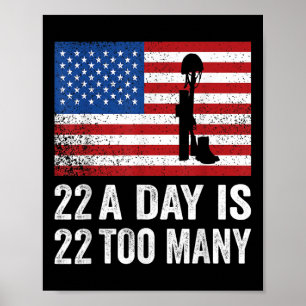 Veteran 22 Tag Selbstmord Bewusstsein Ptsd Veteran Poster