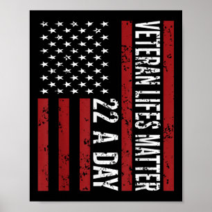 Veteran 22 Tag Selbstmord Bewusstsein Ptsd Veteran Poster