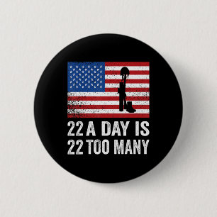 Veteran 22 Tage Selbstmord Bewusstsein PTSD Vetera Button