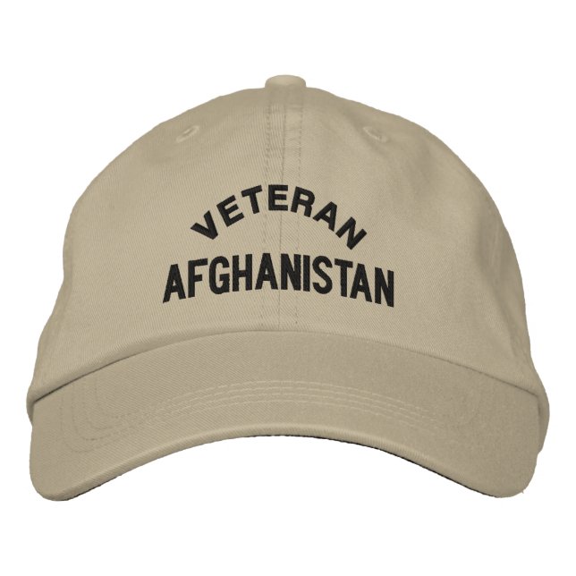VETERAN, AFGHANISTAN BESTICKTE KAPPE (Vorderseite)