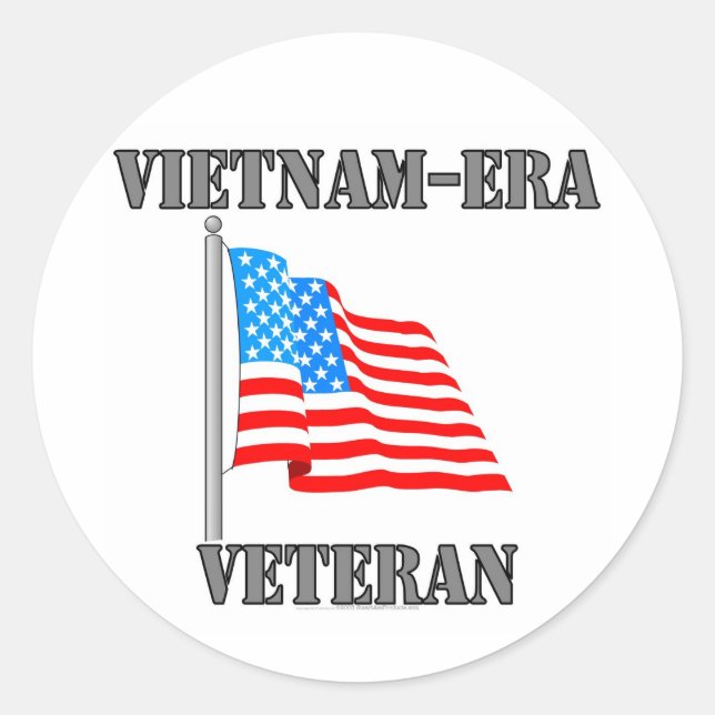Veteran aus Vietnam Runder Aufkleber (Vorderseite)