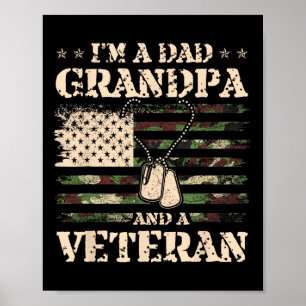 Veteran bin ich Vater Opa und Veteran Witzvater Poster