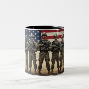Veteran Brüder Militärische Bruderschaft Patriotis Zweifarbige Tasse