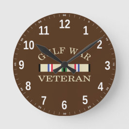 Veteran Clock im Golfkrieg Runde Wanduhr