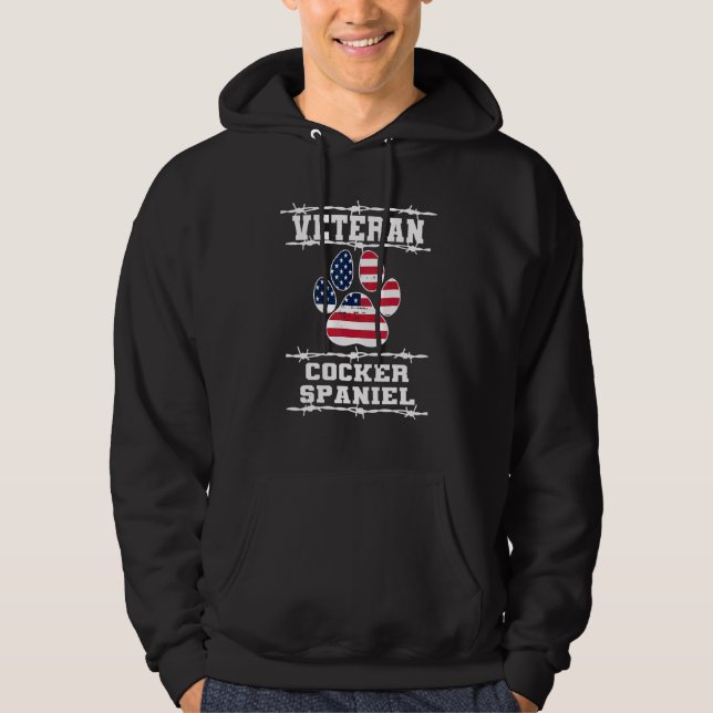 Veteran Cocker Spaniel Retired Dog  Retirement Pet Hoodie (Vorderseite)