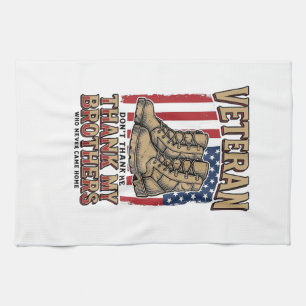 Veteran Danke Meinen Brüdern Vintage Militär-Shirt Geschirrtuch
