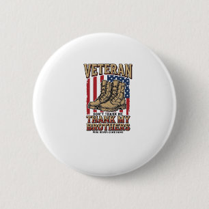 Veteran Danke Meinen Brüdern Vintage Military Shir Button