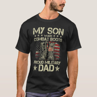 Veteran Day Mein Sohn trägt Kampfstiefel Proud Mil T-Shirt