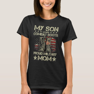 Veteran Day Mein Sohn trägt Kampfstiefel Proud Mil T-Shirt