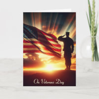 Veteran Day Saluting American Soldier