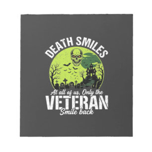 Veteran Death Smiles Halloween Design_1 Notizblock