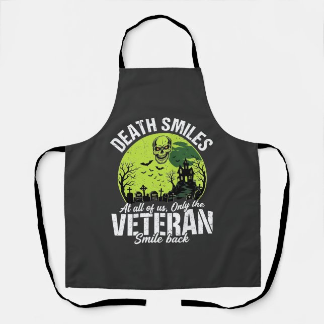 Veteran Death Smiles Halloween Design_1 Schürze (Vorderseite)