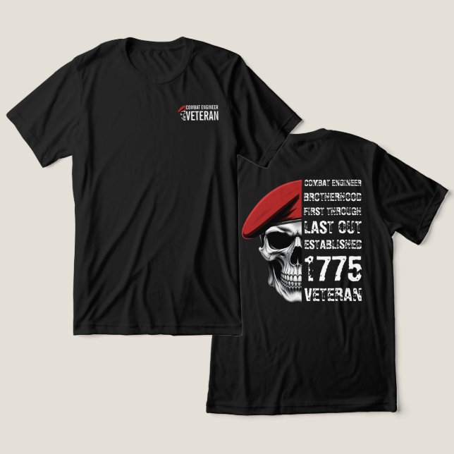 Veteran der Combat Engineer Brotherhood Tri-Blend Shirt (Design vorne & hinten)