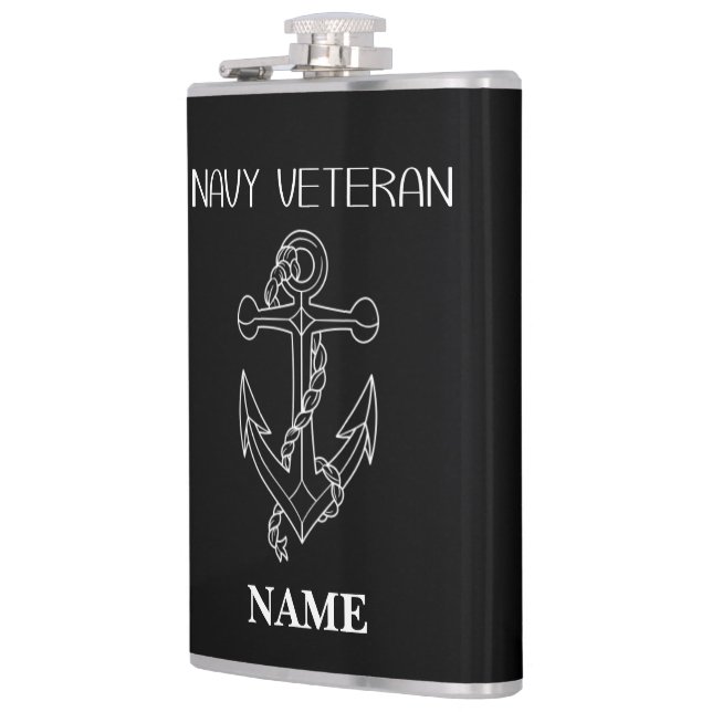 Veteran der Marine Personalisiert Flask Flachmann (Links)