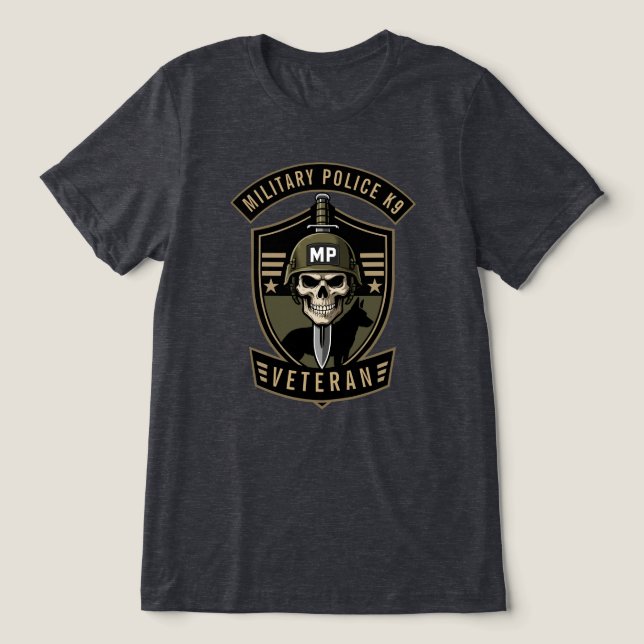 Veteran der Militärpolizei K9 Tri-Blend Shirt (Design Vorderseite)