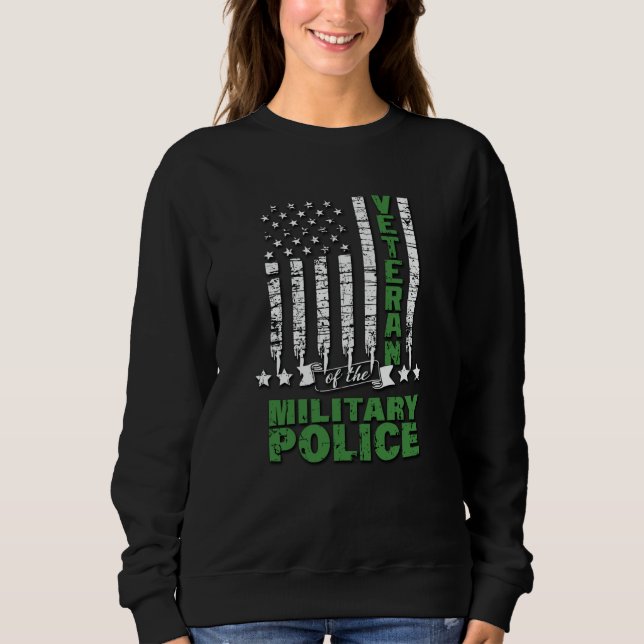 Veteran der Militärpolizei - US-Flagge Sweatshirt (Vorderseite)