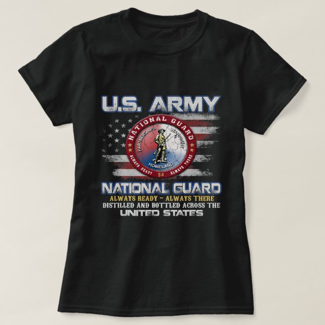 Veteran der Nationalgarde ist immer da V T-Shirt (Design vorne)