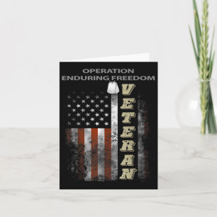 Veteran der Operation Enduring Freedom Karte