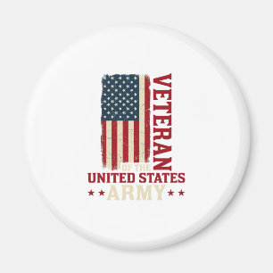 Veteran der United States Army Flag-Shirt-Design Magnet