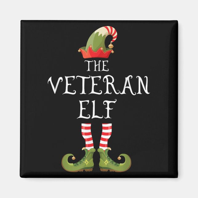 Veteran Elf Family Matching Group Christmas Us Arm Magnet (Vorne)