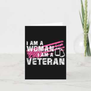 Veteran Frau Pink Usa Flag Veterans Day Karte