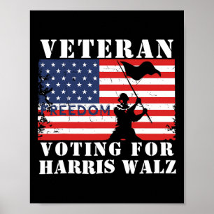 Veteran Freedom Voting für Harris Wheimer Waltz Poster