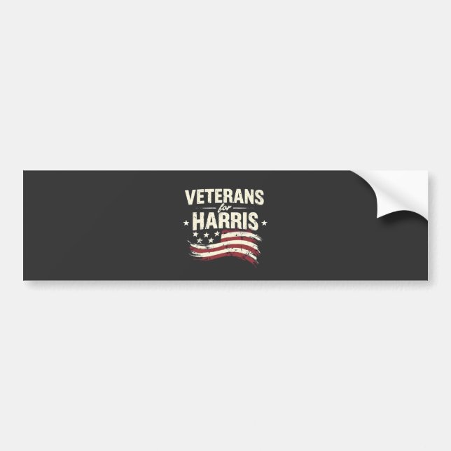 Veteran für die Wahl der Harris Kamala Harris Army Autoaufkleber (Vorne)
