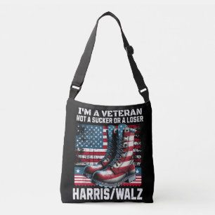 Veteran für Harris Walz Wahl 2024 Tote Bag Tragetaschen Mit Langen Trägern