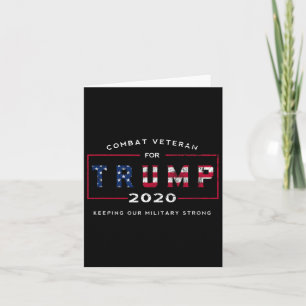 Veteran für Trump 2020&#; - Behalt unseren Militär Karte