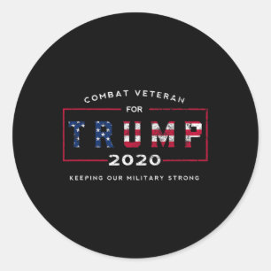 Veteran für Trump 2020&#; - Behalt unseren Militär Runder Aufkleber