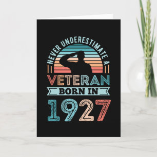 Veteran geboren 1927 100. Geburtstagsgeschenk Karte