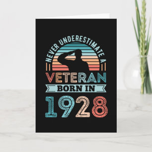 Veteran geboren 1928 100. Geburtstagsgeschenk Karte