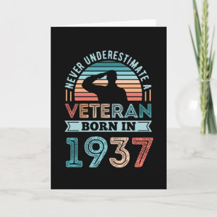 Veteran geboren 1937 90. Geburtstagsgeschenk Karte
