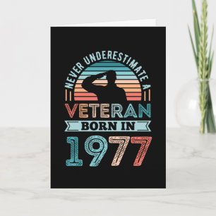 Veteran geboren 1977 50. Geburtstagsgeschenk Karte