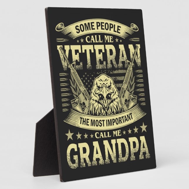 Veteran Grandpa Plaque Fotoplatte (Seite)