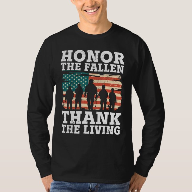 Veteran Honor The Fallen Patriotic Veterans Day T-Shirt (Vorderseite)