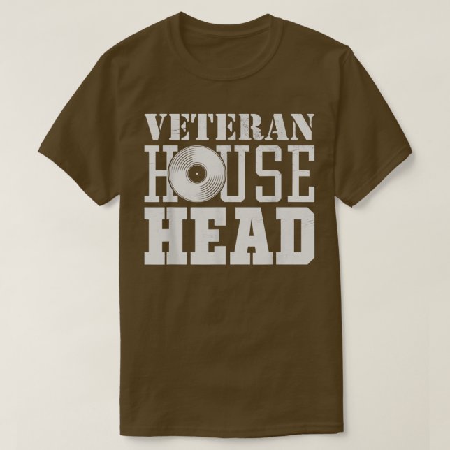 Veteran House Head - House Music Old School Rave E T-Shirt (Design vorne)
