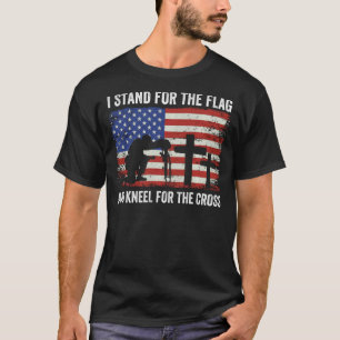 Veteran ich stehe für Fahne und Knie für den Kro T-Shirt