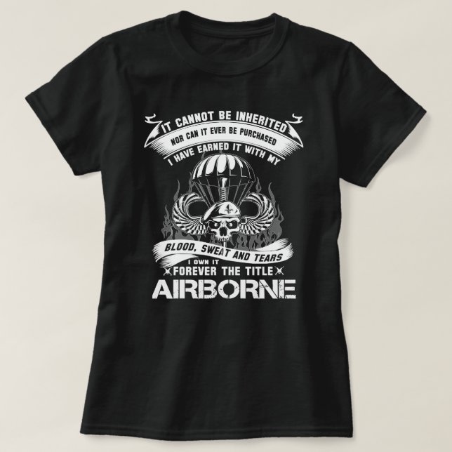 Veteran im Flugzeug Infanterie Mutter im Flugzeug  T-Shirt (Design vorne)