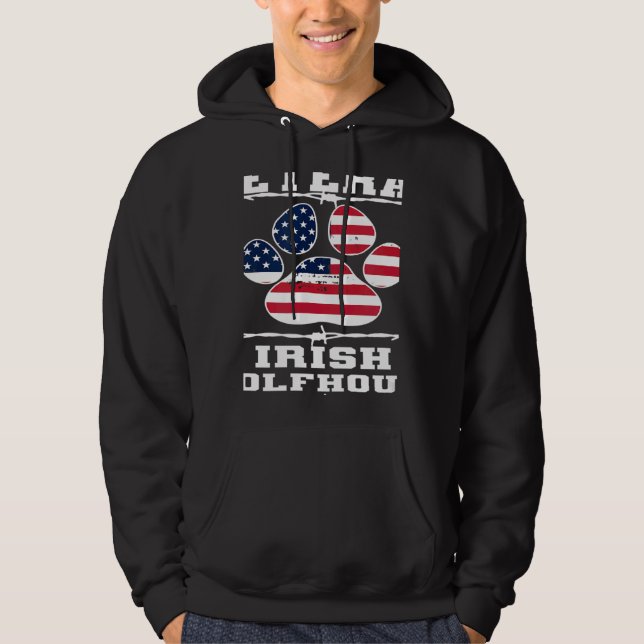 Veteran Irish Wolfhound Retired Dog Retirement Pet Hoodie (Vorderseite)