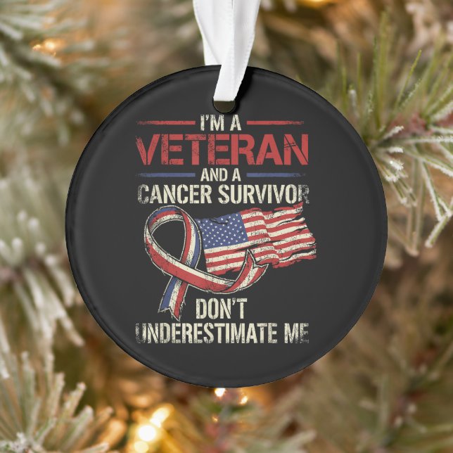 Veteran Krebspatient Über- oder Unterschätze Mich  Ornament (Baum)