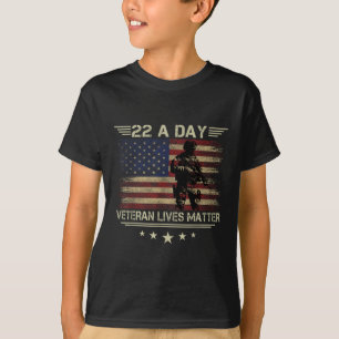 Veteran lebt 22 Tage Selbstmord Bewusstsein Ptsd V T-Shirt