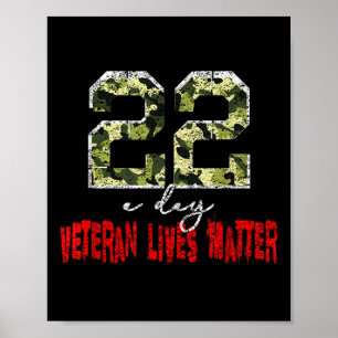 Veteran lebt Selbstmordbewusstsein Veteran 22 pro Poster