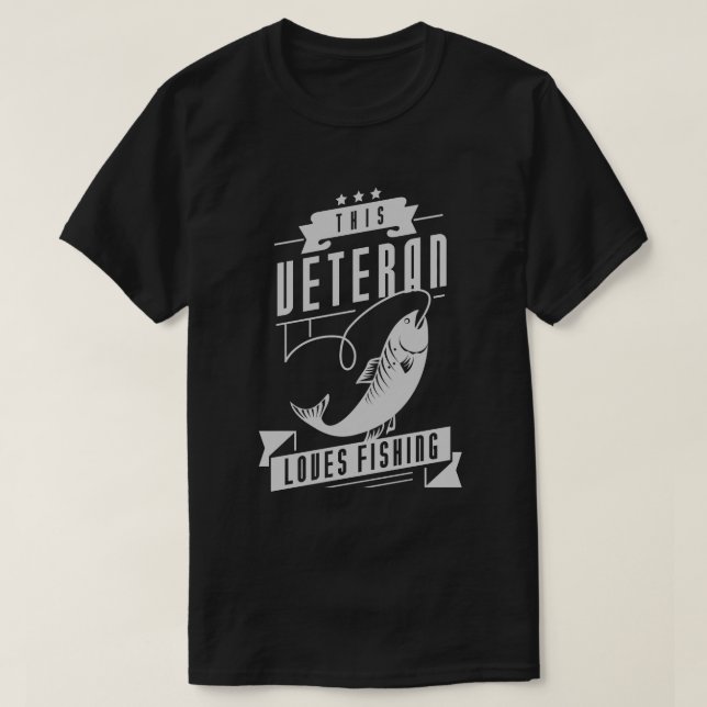 Veteran Lieben Fischerei T-Shirt (Design vorne)