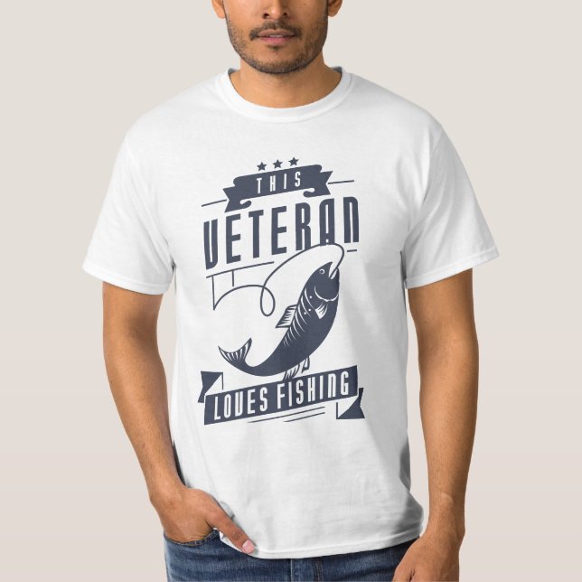 Veteran Lieben Fischerei T-Shirt (Vorderseite)