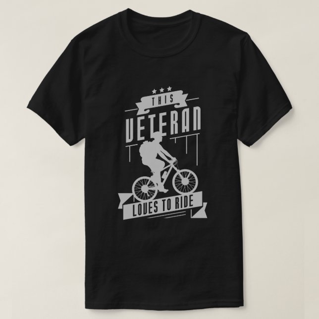 Veteran Lieben zum Radfahren T-Shirt (Design vorne)