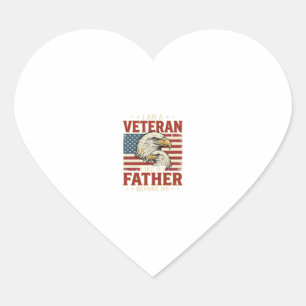 Veteran Like My Father Before Me Eagle T-Shirt_1 Herz-Aufkleber